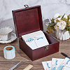 1Pc Bamboo Recipe Storage Boxes with Clasps CON-NB0002-42-4