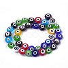 Handmade Evil Eye Lampwork Beads Strands LAMP-S191-02C-13-2