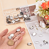 DIY Oval 304 Stainless Steel Brooch Jewelry Kits DIY-SC0026-71-3