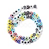 Handmade Evil Eye Lampwork Beads Strands LAMP-F023-A07-3