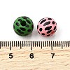 Printed Schima Wood Beads WOOD-L022-04A-02-3