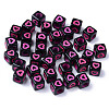 Opaque Black Acrylic European Beads MACR-S273-51D-02-1