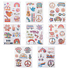 8 Sheets 8 Style Love and Peace Theme Paper Body Art Tattoos Stickers DIY-CP0007-55-1