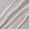 5 Yards Organza Ribbon with Plastic Pearl Beads OCOR-WH0091-58A-2