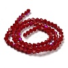 Opaque Solid Color Electroplate Glass Beads Strands EGLA-A039-P4mm-L01-2