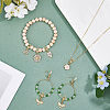 16Pcs 4 Colors Rack Plating Brass Micro Pave Cubic Zirconia Hanger Links KK-DC0003-65-4