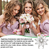 6Pcs 1-Hole Alloy Micro Pave Clear Cubic Zirconia Shank Buttons BUTT-FG0001-27-7