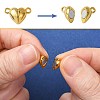 20 Bags 4 Styles 2 Colors Brass & Alloy Magnetic Clasps with Loops KK-FS0002-01-2