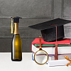 20Pcs 5 Colors Mini Felt Fabric Graduation Hat with Tassels AJEW-CP0010-11-4