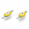 304 Stainless Steel Enamel Connector Charms STAS-N092-179H-2
