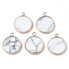Natural Howlite Pendants G-Q998-010H-1