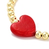 Handmade Lampwork Heart Bracelets BJEW-Q338-01H-2