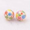 Spray Painted Resin Beads GLAA-F049-A16-2