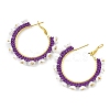 Glass Hoop Earrings EJEW-MZ00827-02-4