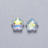 Transparent Spray Painted Glass Beads LS-GLAA-R211-04-G05-2