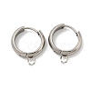 Tarnish Resistant 201 Stainless Steel Huggie Hoop Earring Findings STAS-P283-01V-P-1