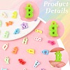 180G 3 Styles Opaque Acrylic Pendants MACR-SC0002-45-3