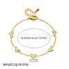 Heart Stainless Steel & Natural Shell Necklaces & Stud Earrings & Bracelets Sets FS-WGB84F7-01-3
