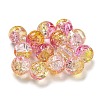 Transparent Spray Painting Crackle Glass Beads GLAA-L046-01B-36-1