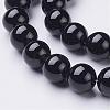 Natural Black Onyx Round Beads Strands GSR8mmC097-2