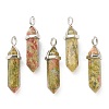 Natural & Synthetic Gemstone Pointed Pendants G-M378-01P-A-2