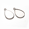 Tarnish Resistant Teardrop 201 Stainless Steel Pendant Cabochon Settings STAS-D111-10-1