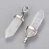 Natural Quartz Crystal Double Terminated Pointed Pendants X-G-F295-04G-2
