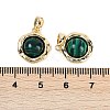 Synthetic Malachite Flat Round Charms KK-U043-42G-C-3