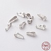 Anti-Tarnish Rhodium Plated 925 Sterling Silver Snap on Pendant Bails STER-I005-25P-2