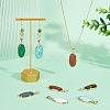 8Pcs 8 Styles Opalite & Synthetic Malachite & Turquoise & Goldstone G-PH0003-45-4