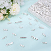 120Pcs 4 Styles Alloy Crystal Rhinestone Spacer Bars FIND-ME0004-07S-4
