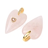 Natural Rose Quartz Pendants GG-CBA51ED-03G-08-3
