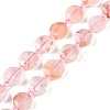 Natural Red Hematoid Quartz/Ferruginous Quartz Beads Strands G-C116-A17-01-2