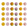 90Pcs 6 Style Spray Painted Glass Beads GGLA-YW0001-10-2