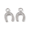 Brass Micro Pave Cubic Zirconia Charms KK-E068-VB277-2