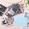 Globleland 9Pcs 9 Styles Transparent Plastic Embossing Template Folders AJEW-GL0002-17-5