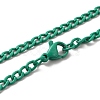 Spray Painted 201 Stainless Steel Curb Chain Necklaces NJEW-R258-01F-2
