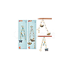 Glass & Acrylic Beaded Knitting Row Counter Chains HJEW-NB00085-7