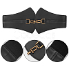 2Pcs 2 Colors PU Leather Wide Elastic Corset Belts for Women Girl AJEW-WR0002-10-3