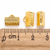 280Pcs Iron Ribbon Crimp Ends IFIN-CP0002-97S-3