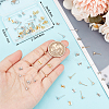 40Pcs 2 Colors Brass Stud Earring Findings KK-BBC0013-22A-3