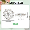 12Pcs 1-Hole Alloy Shank Buttons BUTT-FG0001-29-2