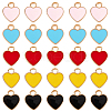 100Pcs 5 Colors Alloy Enamel Charms ENAM-SC0005-32-1