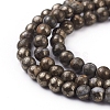 Natural Pyrite Beads Strands G-G839-01-4mm-3