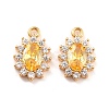 Real 18K Gold Plated Brass Micro Pave Cubic Zirconia Charms ZIRC-Z023-04A-NR-2