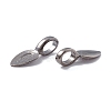 Tibetan Style Alloy Glue-on Flat Pad Bails TIBEP-AB3348Y-B-NF-2