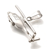 Anti-Tarnish 304 Stainless Steel Pendants STAS-U035-35P-01-2