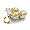 Brass Cloisonne Pendants KK-P251-A01-G-3