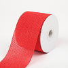 Polyester Imitation Burlap Ribbon OCOR-WH0032-21A-1