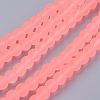 Baking Paint Transparent Glass Bead Strands GLAA-S031-6mm-28-2